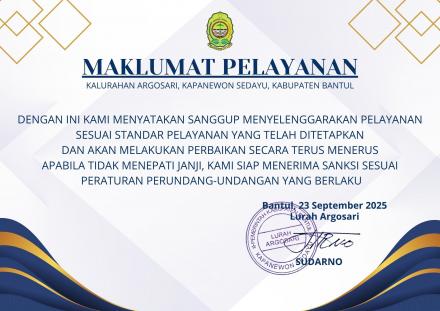 MAKLUMAT PELAYANAN INFORMASI PUBLIK